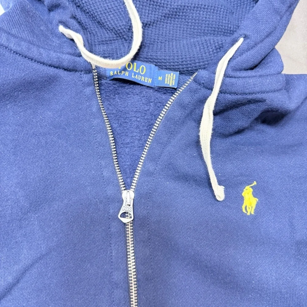 Polo Ralph Lauren Classic Only Logo Sz Medium Full Zip Hoodie A45